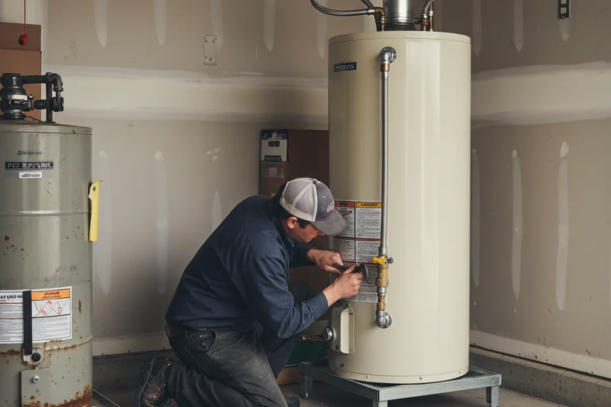 Water heater and shutoff valve replacement in Hyattsville